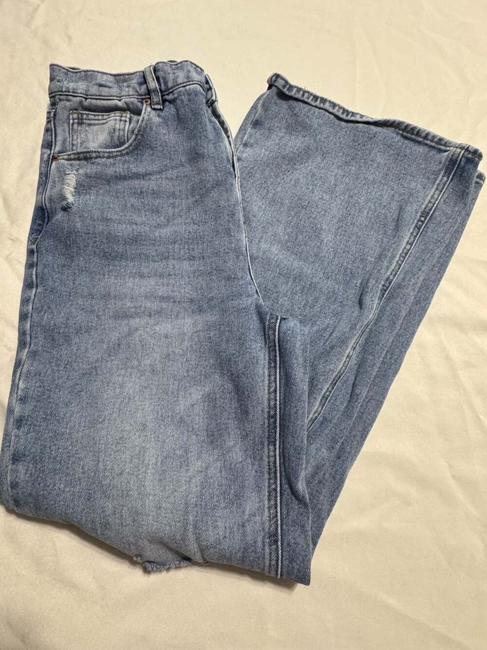 PacSun Streetwear Wide Leg Y2K Baggy Jeans Light Wash Denim